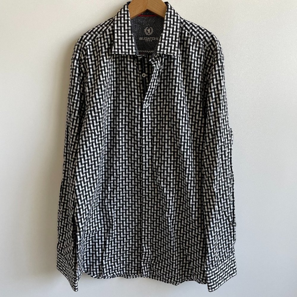 Mens Bugatchi Uomo Cotton Button Down Shirt